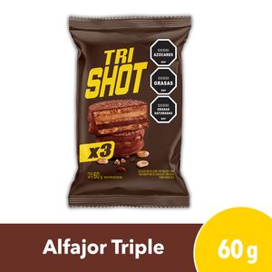Alfajor Triple Shot Relleno de Chocolate con Maní 60g