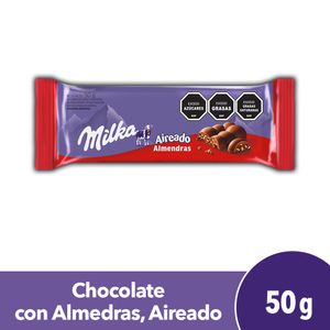 Chocolate con Almendras Milka Aireado 50g