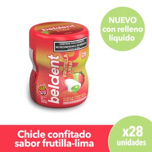 Chicles Beldent Confitados Rellenos Frutilla-Lima 54g